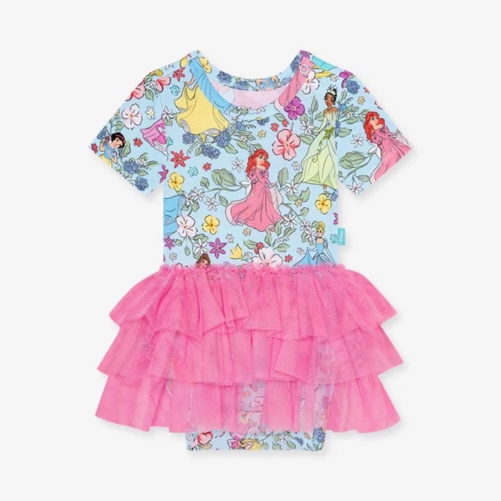 NWT Posh Peanut Disney Princess Tulle Skirt Bodysuit Dress 2T